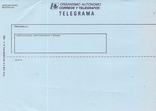 Organismo Autonomo. Correos y Telegrafos. Telegrama.jpg