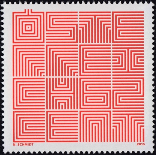 Austria, 2015. Austria en movimiento, el cambio social. Sello diseñado por Nikolaus Schmidt. Impresión en offset