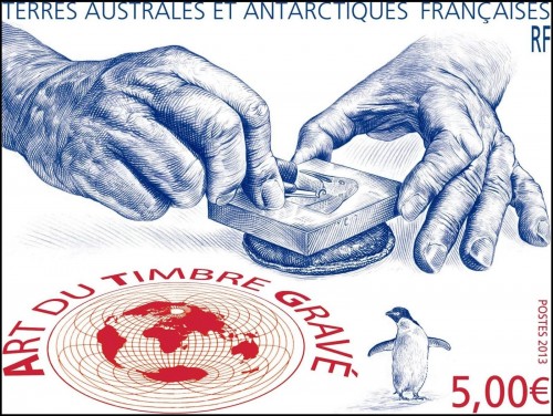 Diseño original y adoptado de Albuisson a lápiz y tinta para su gran sello de 2013