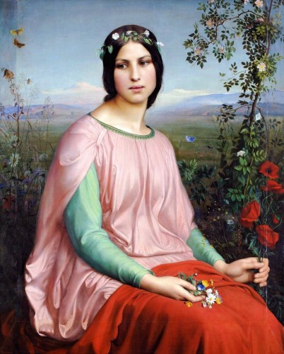 “Flor de los campos”, de Louis Janmot (1845; óleo sobre lienzo, 103 x 83), una pintura muy admirada por Pierre Albuisson