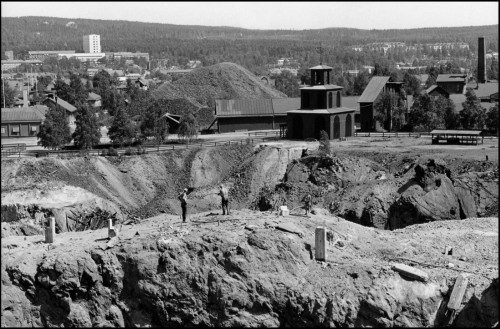 Mina de cobre de Falun, en una fotografía de Erik Liljeroth (1971)
