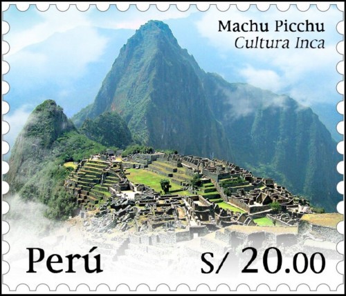 Perú, 2019, Cultura Inca, Machu Picchu. Impresión en offset. Imagen promocional del sello, del que desconozco quién es el diseñador
