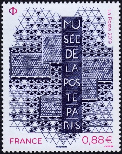 Francia, 2019, Musée de La Poste. Sello diseñado y grabado por Elsa Catelin. Impresión en calcografía