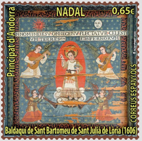 Andorra. 2020-11-05. Nadal. Baldaquí de Sant Bartomeu de Sant Julià de Lòria (1606). Boceto, Baja.jpg