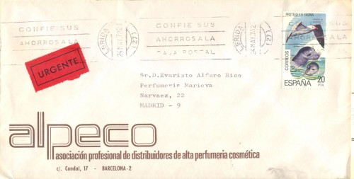 Ambulante. Madrid-Barcelona. 12. Certificado. 1978-05-24. E-A. Sobre. Anverso.jpg