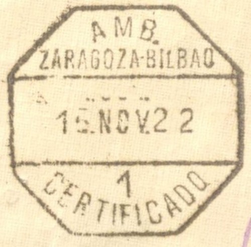 Ambulante. Zaragoza-Bilbao. 1. Certificado. 1922-11-15.jpg