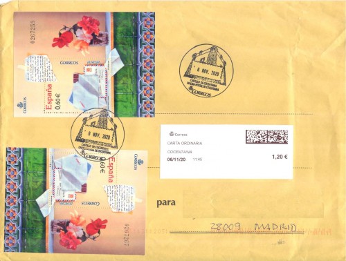 Etiqueta térmica digital. Nuevo Correos. Cocentaina. Carta ordinaria. 2020-11-06. 11.45. 4x10. 1,20 euros. Baja.jpg