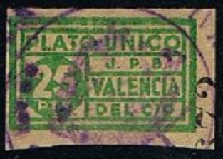 25 ptas. Plato Único J.P.B. Valencia del Cid.