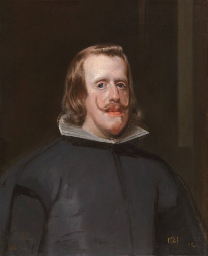 Retrato de Felipe IV pintado por Velázquez hacia 1653; óleo sobre lienzo, 69,3 x 56,5 cm