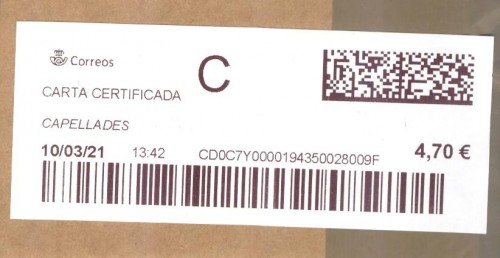 Etiqueta térmica digital. Nuevo Correos. Capellades. Carta certificada. 2021-03-10. 13.42. 4,1x10. 4,70 euros.jpg
