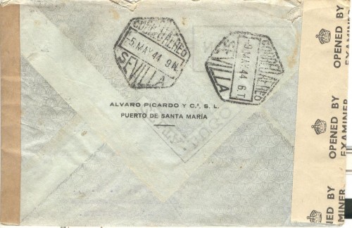Puente cerrado. Cadiz. Puerto de Sta Maria. 1944-05-05. Sobre. Reverso. Baja.jpg