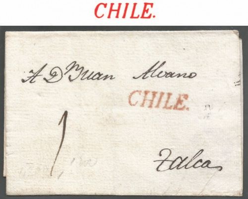 Frente enviada desde Santiago a Talca, sin más datos