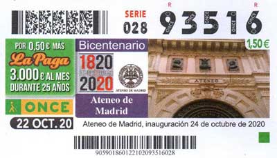 Cupón ONCE 2020
