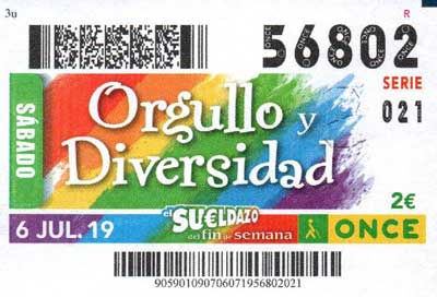 Cupón ONCE 2019 Orgullo y Diversidad