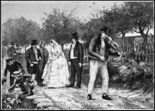 ilustración de Albert Fourié para &quot;Madame Bovary&quot; con la boda de Emma y Charles