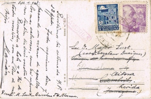 CAMBRILS lineal  1943