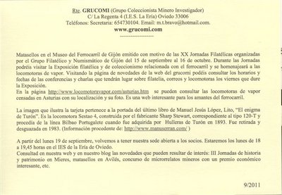 Grucomi. Tarjeta 2011-09. XX Jornadas Filatélicas. Gijón. 2011.  Reverso. 300 ppp. Baja.jpg
