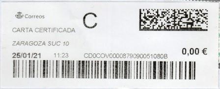 ZARAGOZA SUC 10 - CARTA CERTIFICADA - 16_09_2021. Franqueada con sellos - 5022494.jpg