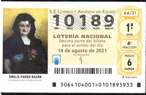 DECIMO LOTERIA 14 AGOSTO 2021