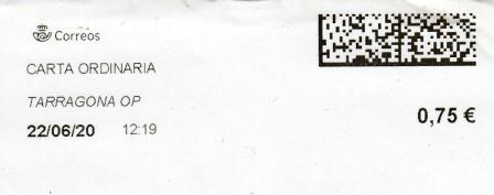 TARRAGONA O.P. Carta ordinaria. 22_06_2020. Tarifas 2020 (+20 hasta 50 grs) 0,75€.jpg