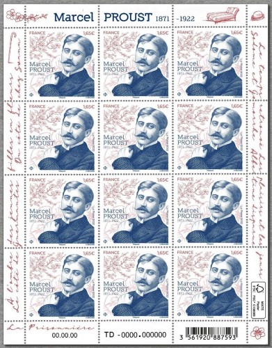 Imagen procedente de phil-ouest.com donde se puede ver el sello auténtico de Proust que estará en la calle a finales de julio