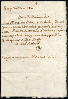 1819 Poza a Burgos, texto