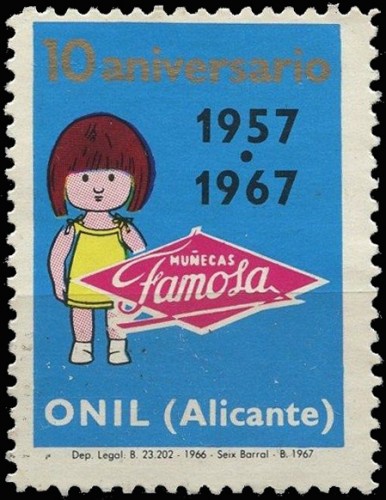 Muñecas Famosa. Onil, Alicante.- 1967.JPG