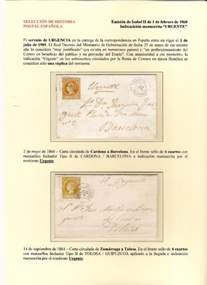 Hoja exposición correo urgente