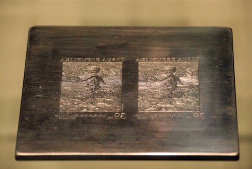 Placa original con los grabados a buril de Václav Fajt