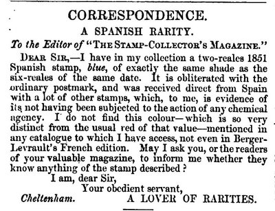 The stamp collector's magazine (01-02-1868) 1851 2 reales e-c.JPG