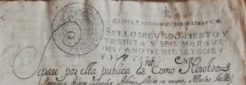 UNA CABECERA DE PAPEL SELLADO