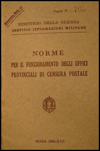NORME PER IL FUNZIONAMENTO DEGLI UFFICI PROVINCIALI DI CENSURA POSTALE.jpg
