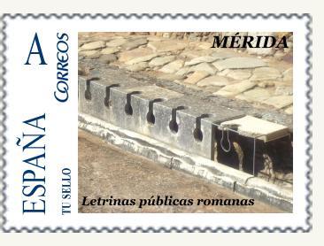 Sello personalizado. Mérida. 2011. Letrinas romanas.jpg