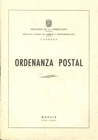 Ordenzza Postal. 1960. Baja.JPG
