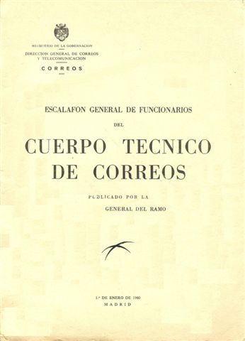 Escalafón Cuerpo Técnico de Correos. 1960. Baja.JPG
