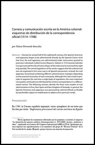 CORREOS Y COMUNICACIÓN ESCRITA EN LA AMÉRICA COLONIAL ESQUEMAS DE DISTRIBUCIÓN DE LA CORRESPONDENCIA OFICIAL.jpg