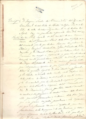 869 sello de Oficio H azul Albacete.jpg
