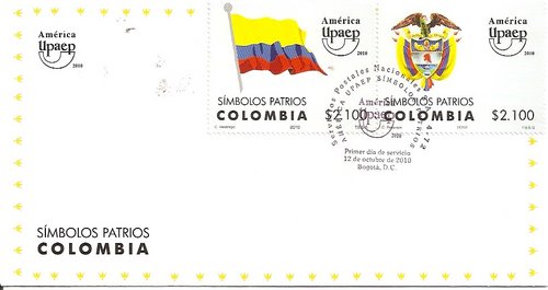 2010-10-12. Emisión América UPAEP 2010. Símbolos Patrios4.jpeg