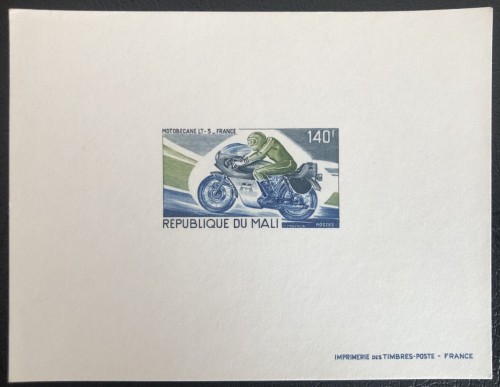 Mali 1976 - Epreuve de Luxe Non Dentelée, 140F Motobécane LT-3.jpg