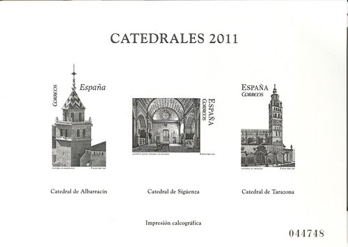 Envío Servicio Filatélico. Navidad 2011. Hojita Catedrales 2011.jpg
