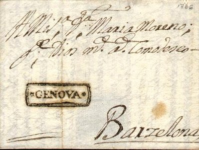 1736 Oficina española en Génova a Barcelona
