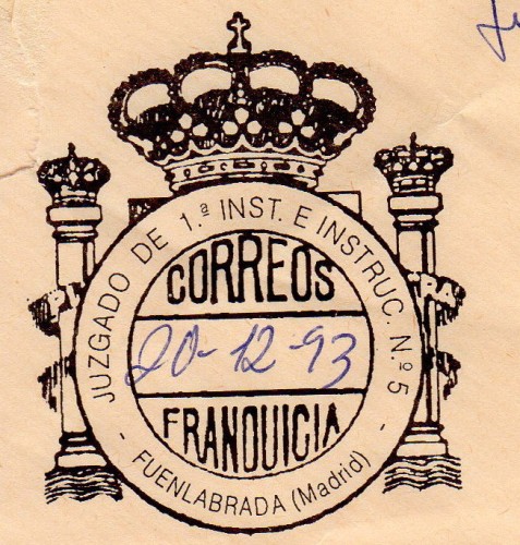 FRAN JUS Madrid  COSLADA Juzgado de 1 Instancia n 5 1993 F.jpg