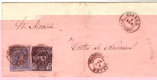Ayto. de Novillas (Zaragoza) a Cortes de Navarra -- fechador Mallen (Zaragoza) en tránsito.jpg