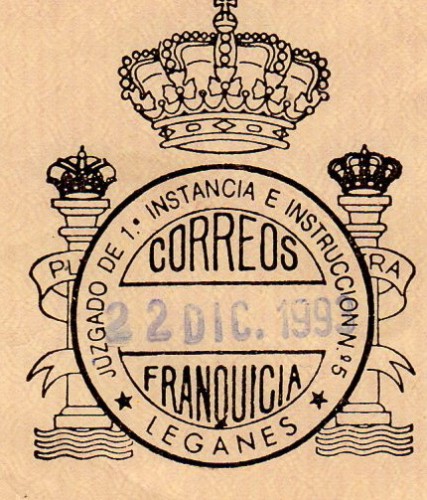 FRAN JUS Madrid  LEGANES Juzgado de 1 Instancia n 5 1993.jpg