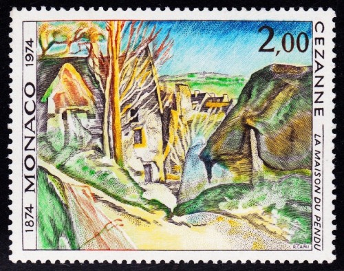 La casa del ahorcado, de Paul Cézanne (1839–1906), grabado por Robert Cami.