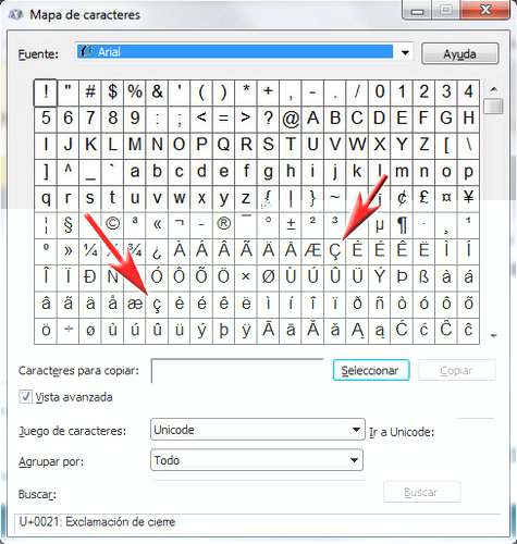 charmap