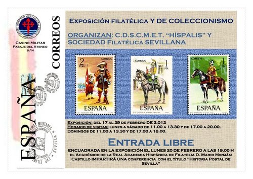 Sevilla. 2012 Exposición Filatélica Casino Militar. Cartel 1. Baja.JPG