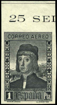552P-56P. Ensayos de plancha. Cinco valores sin dentar En color negro Gálvez CA313-CA317.jpg