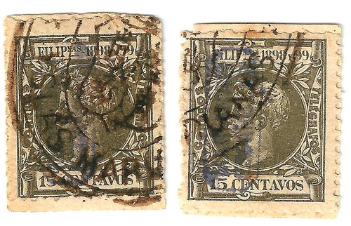 2 sellos de  15 ctvs sobre  papel,(Solo se emitieron 150) [COMEX]