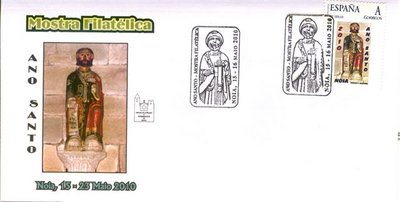 Sello personalizado. Noia. Ano Santo 2010. Igrexa San Martiño. Sobre. Baja.jpg